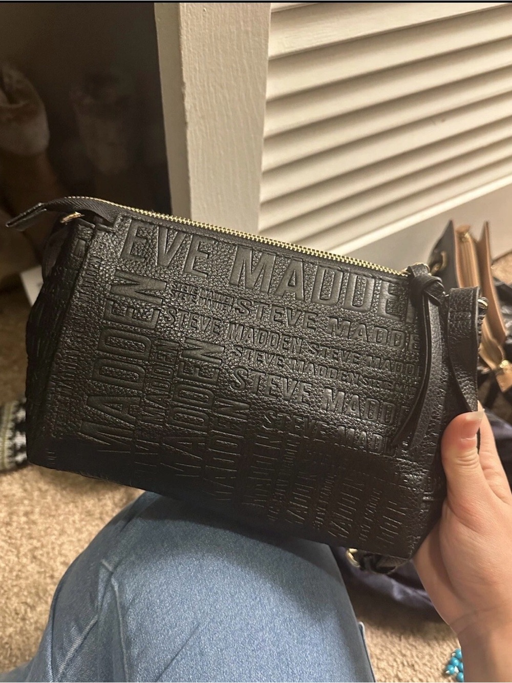 Steve Madden Black Cross Body Bag